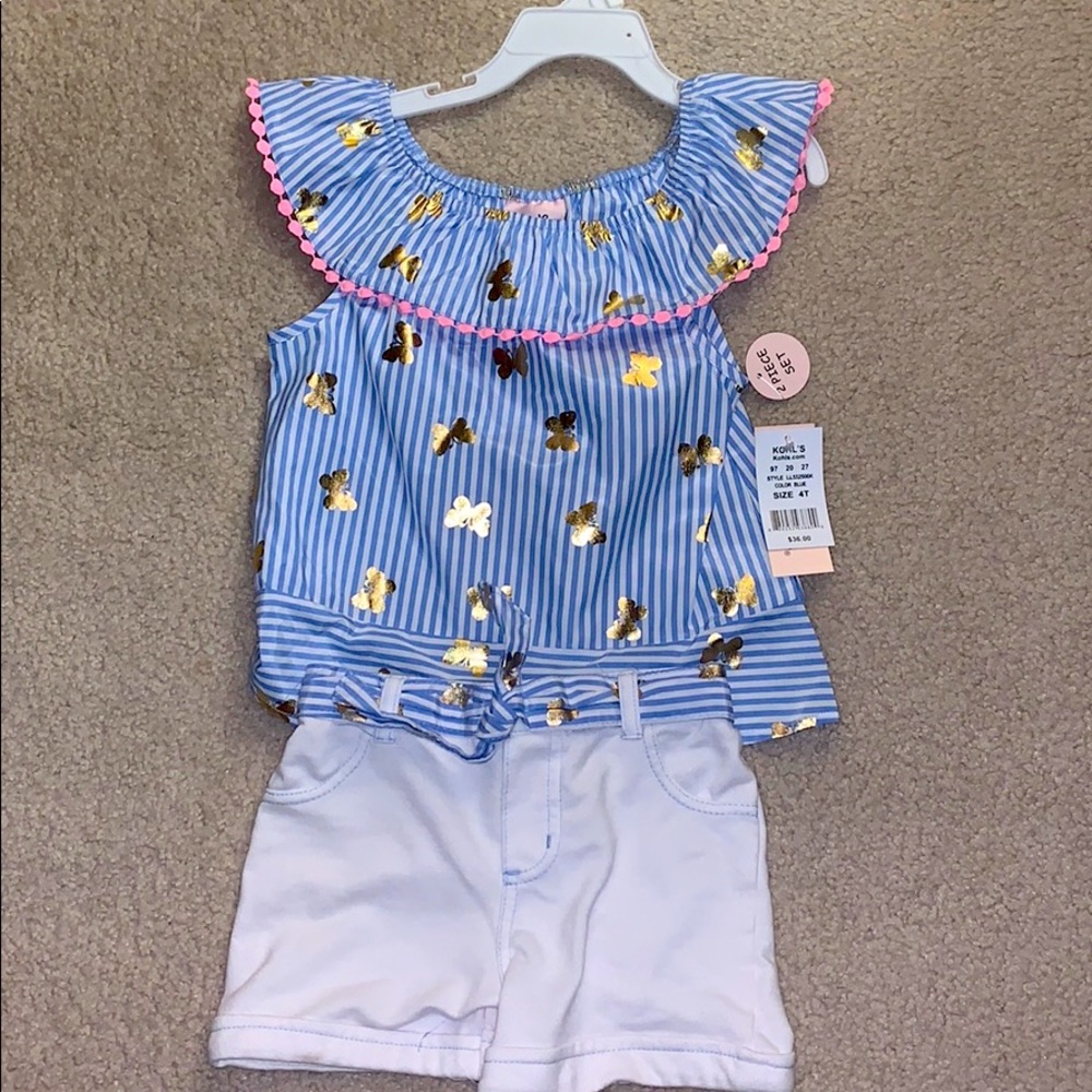 2 Piece Cat and Jack shorts and shirt
